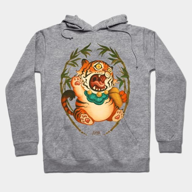 Lucky Tiger Hoodie by biggsstudio